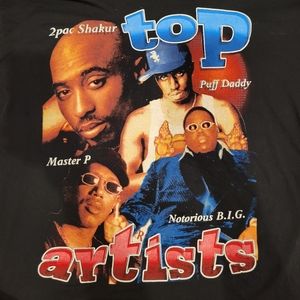 Sun Flag Top Artist shirt TuPac Biggie Master P Puff Daddy